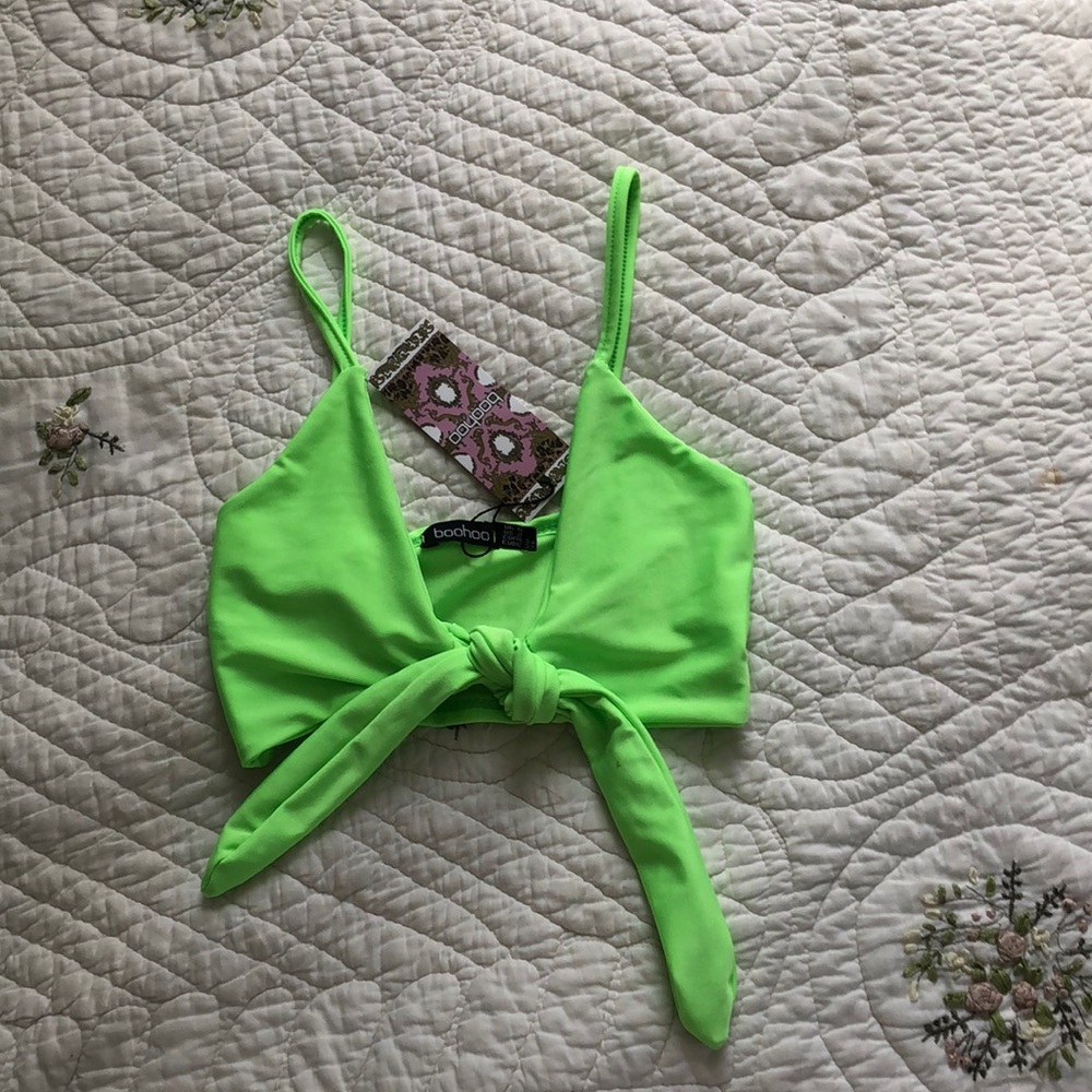 neon green bikini top